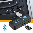Bluetooth 5,0 приемник 3,5 мм AUX автомобильный стерео аудио музыкальный плеер с микрофоном гарнитура беспроводной адаптер Поддержка TF карты