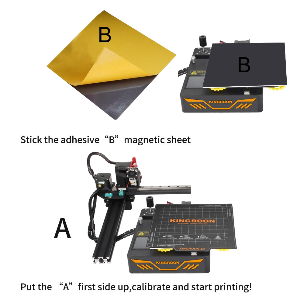 KINGROON KP3S Heated Bed Kit With Magnetic Sheet + Leveling Module 1set 24V 160-180W 3D Printer Heatbed For KP3S Build Plate images - 6