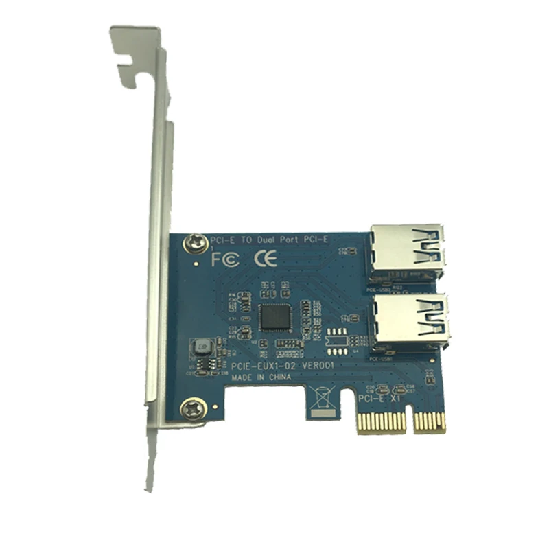 PCI-E 1 поворот 2 PCI express 1X Слоты Riser Card Mini ITX внешний 3 слот адаптер PCIe плата