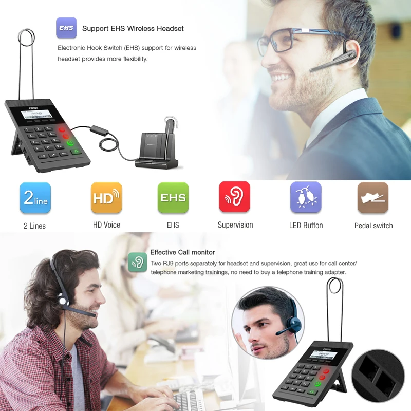 Fanvil IP-телефон X2C/X2P умный VoIP-телефон HD-голос для гарнитуры EHS SIP-телефон дома офиса