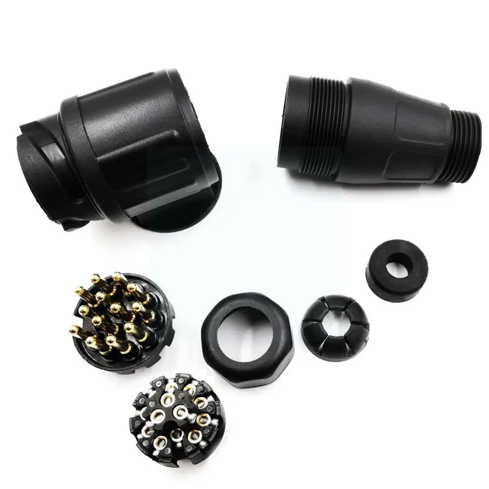 

7/13 Pin EU Towbar Towing Plugs Truck RV Caravan Socket Connections Connector 12V Adapter Plug Car Protector Accessories Tr N7U5