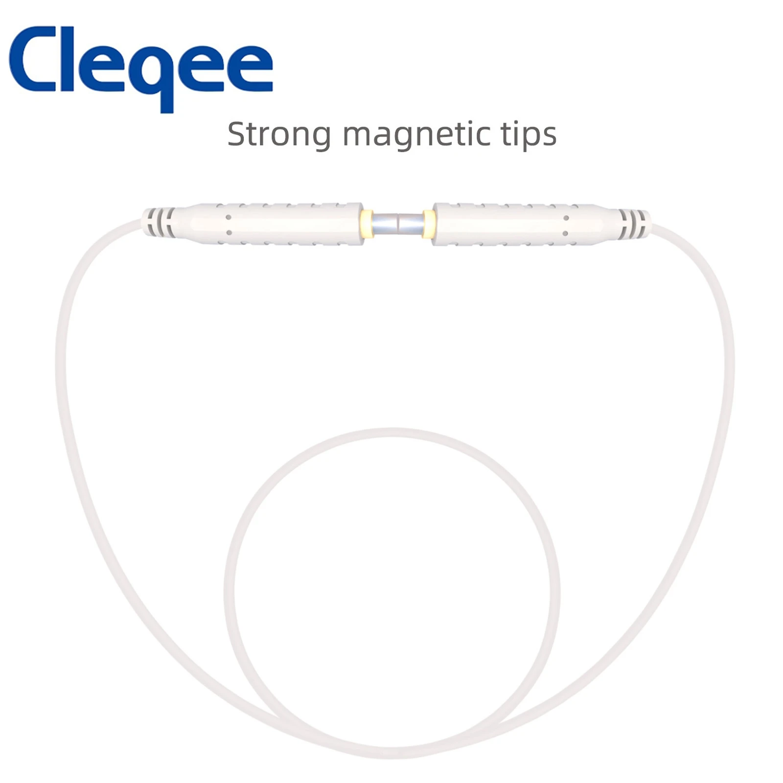 

Cleqee 1PC Magnetic Test Leads 30VAC 5A | Low Voltage Magnetic Jumper Silicone Cable 1M - White T10005.6