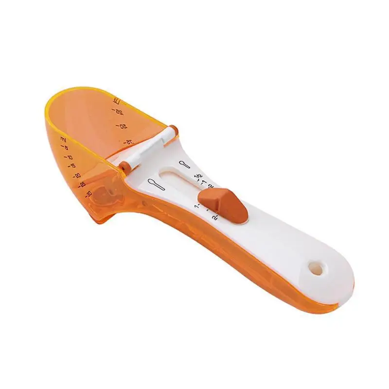 TAdjustable мерные ложки и чашки с магнитными защелками шкала для приготовления пищи 5 мл до 30 мл Регулируемый мерный Совок точные весы - Цвет: Yellow S size