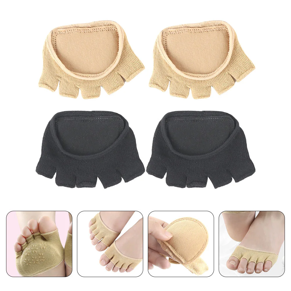 

2 пары удобных носков на высоком каблуке с невидимым носком