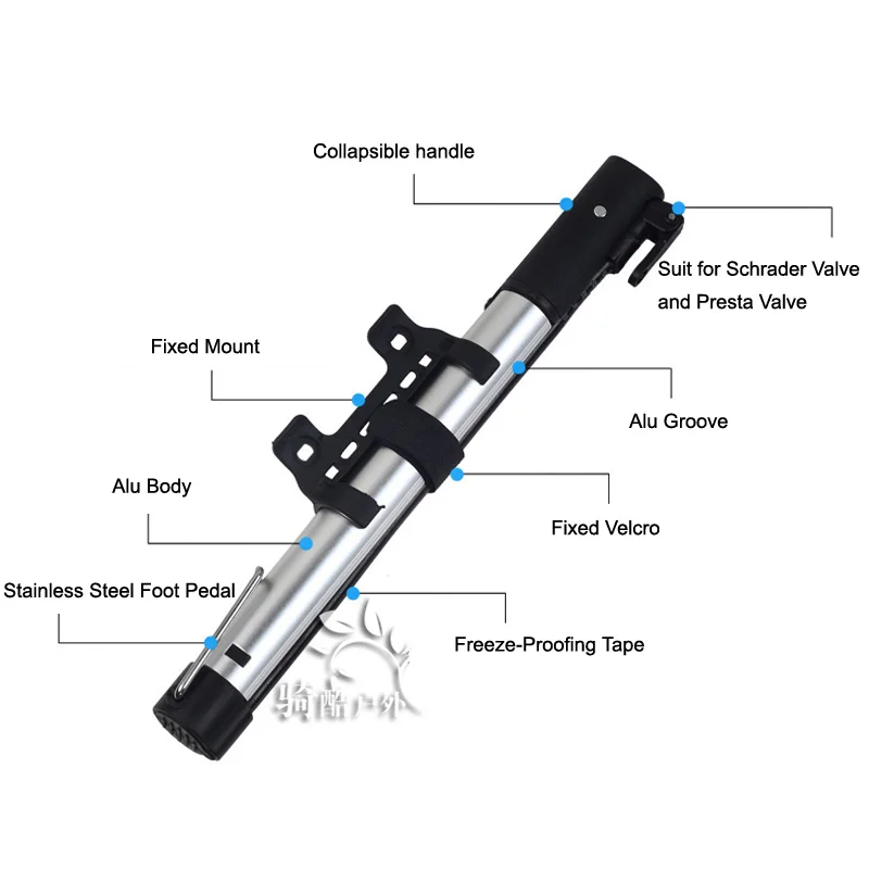 Велосипедный насос высокого давления Мини Портативный Ручка Шредер Presta клапан