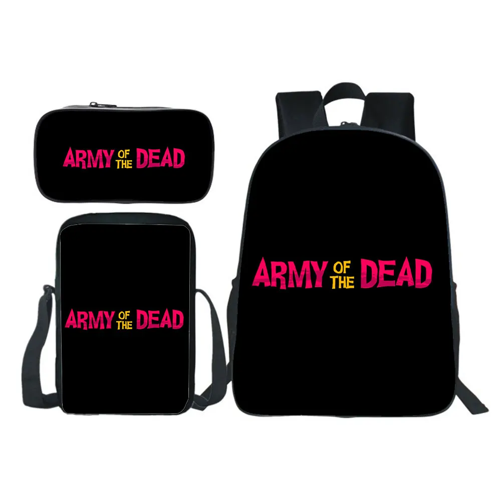 

Army Of The Dead Backpack Children Bags Pencil Case Shoulder Bag Back To School Gift Students Teenagers Everyday Bookbags