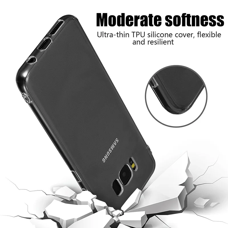 Ультратонкий силиконовый прозрачный ТПУ чехол для телефона Samsung Galaxy S8/S8 Plus S8Plus
