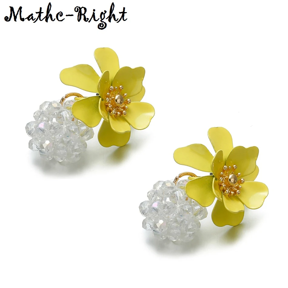 Женские массивные серьги Match Right с жемчугом и цветком модные для женщин висячие