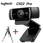 Веб-камера Logitech C922 PRO HD, профессиональная веб-камера в реальном времени, автоматическая фокусировка, плавная и быстрая видеокамера высокой четкости 720p60fps