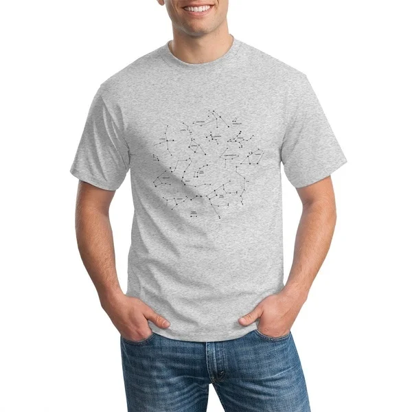 

Men's Fashion Constellation Loose Cotton O-neck Casual Short Sleeve T-Shirt Tops Tees