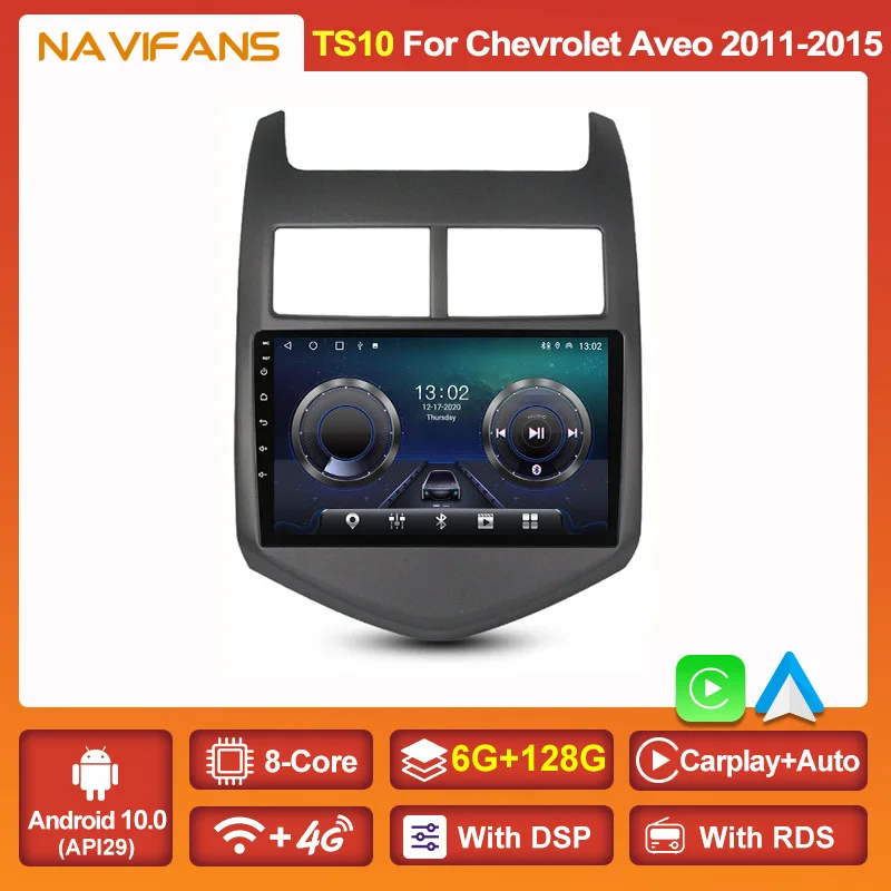 4G Wifi Android 11 DSP IPS экран для Chevrolet Aveo Sonic 2011 2012 2013 2015 Автомагнитола мультимедийный