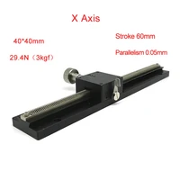 x axis 40mm long range dovetail trimming slide dovetail slide table sliding stage manual displacement platform