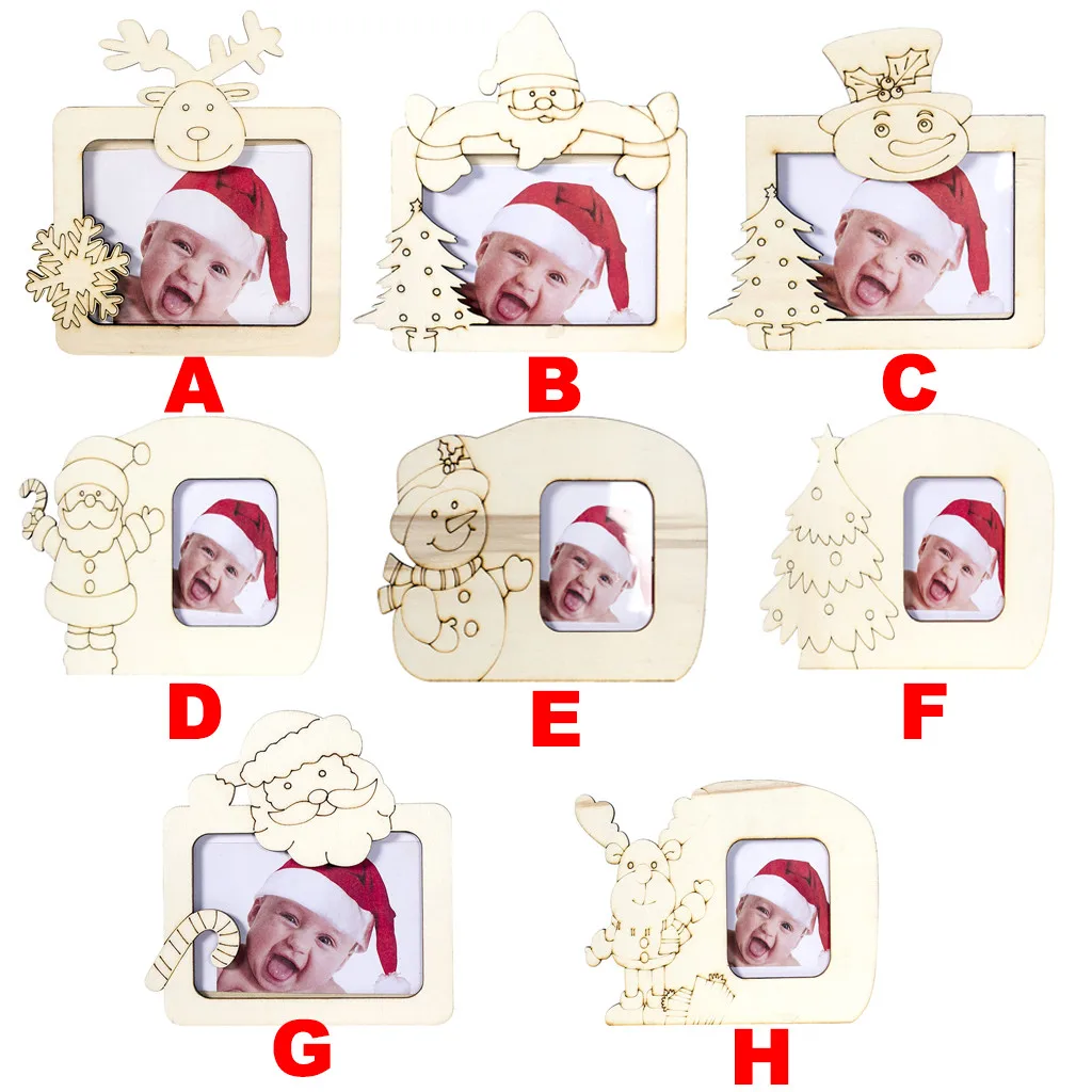 Новые рождественские украшения деревянные Рождественские фото декоративные