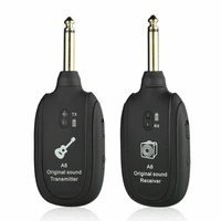 1 pair guitar wireless system transmitter receiver built in rechargeable wireless guitar transmitter