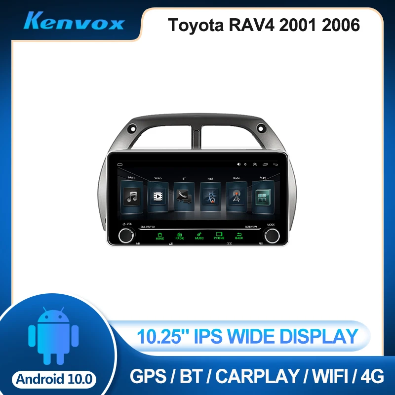 

Автомагнитола 2 din, 10,25 дюйма, IPS, Android, для Toyota RAV4 2001 2006