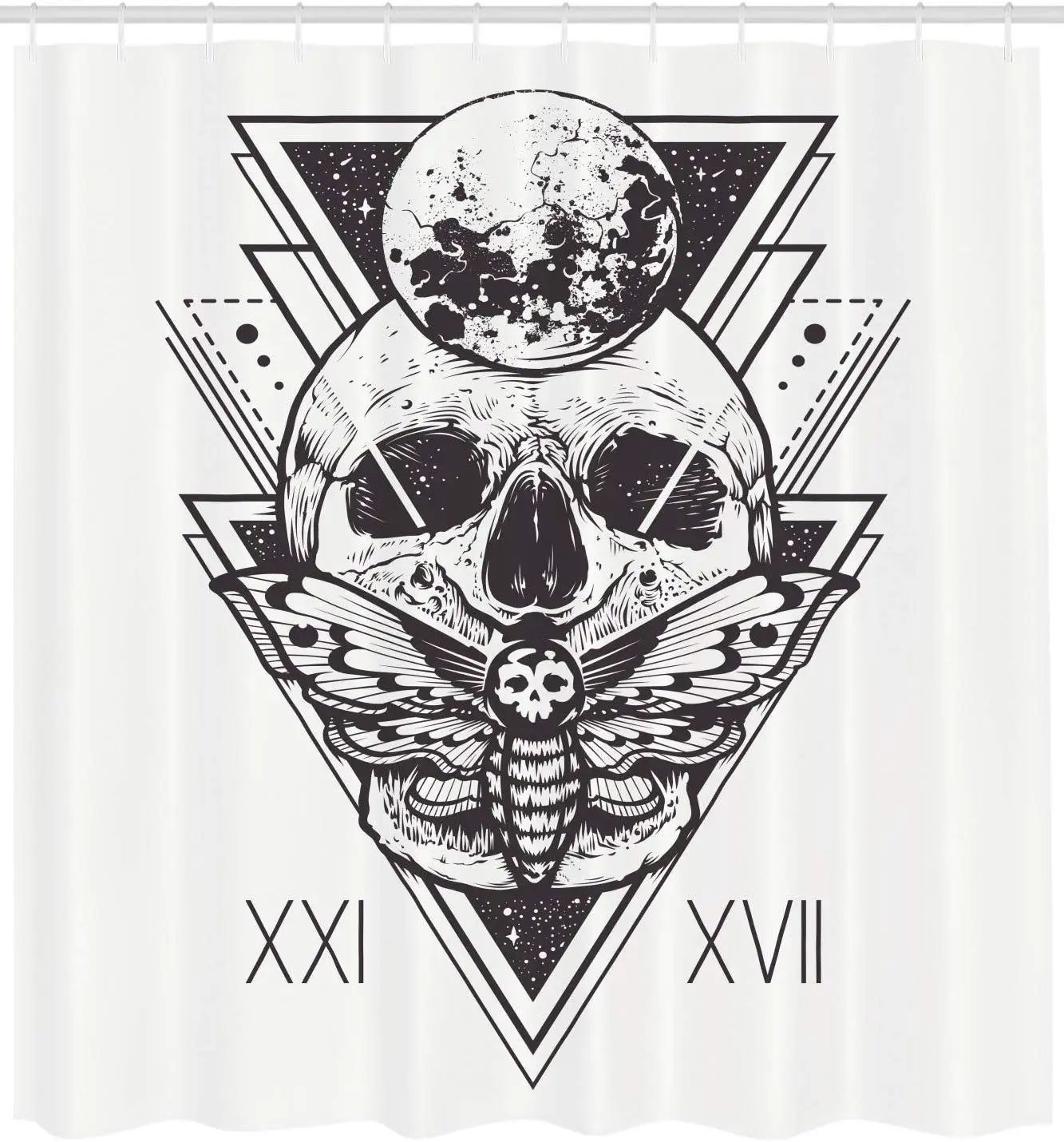 Штора для душа смерти моль занавеска с геометрическим рисунком черепа мертвой