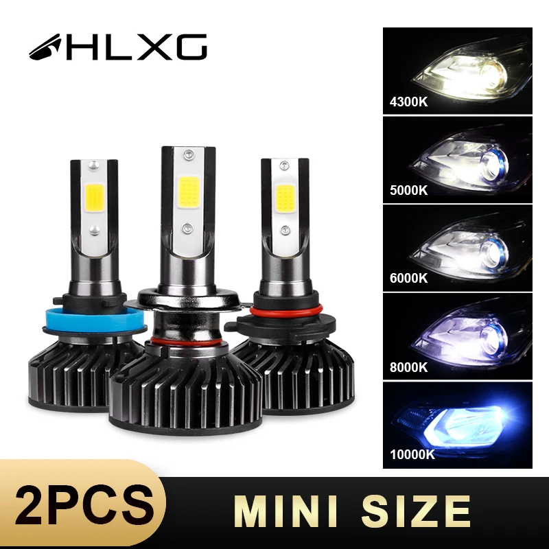 HLXG H7 LED дальнего мини H4 luces лампы фар автомобиля 12V 10000LM H11 9005 HB3 9006 HB4 H8 аксессуары