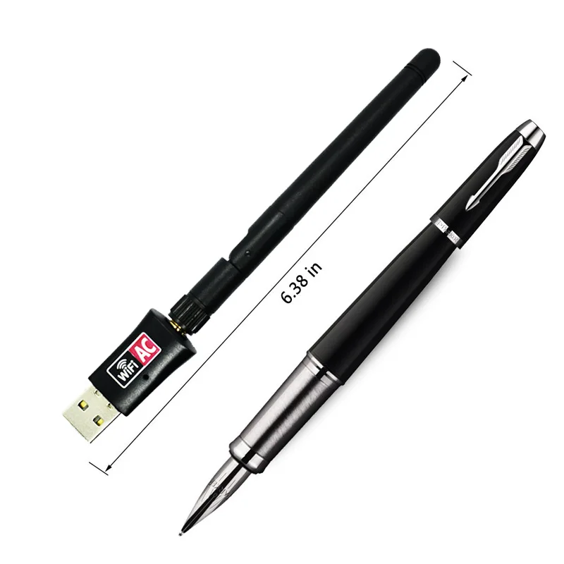 Creacube 600 м беспроводной USB WiFi адаптер Сетевая карта Wifi приемник 2,4/5G двойные полосные антенны компьютерная сетевая LAN Карта