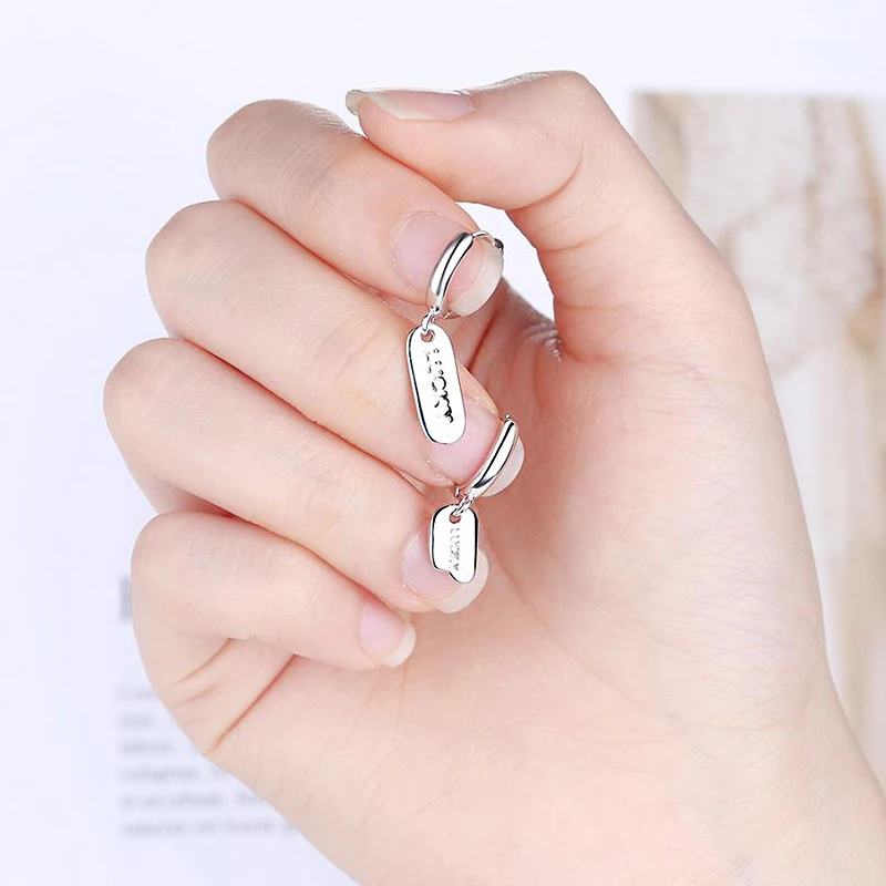 Асимметричные двойные Подвески на удачу маленькие серьги кольца модные крутые