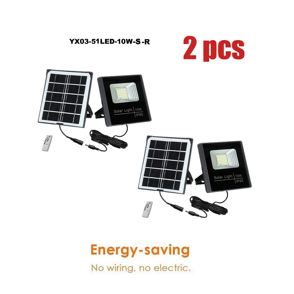 

2pcs 51leds solar Lights Outdoor smart on at night Wall Sconces Lamps with Remote Control Security Garden floodlight spotlight s
