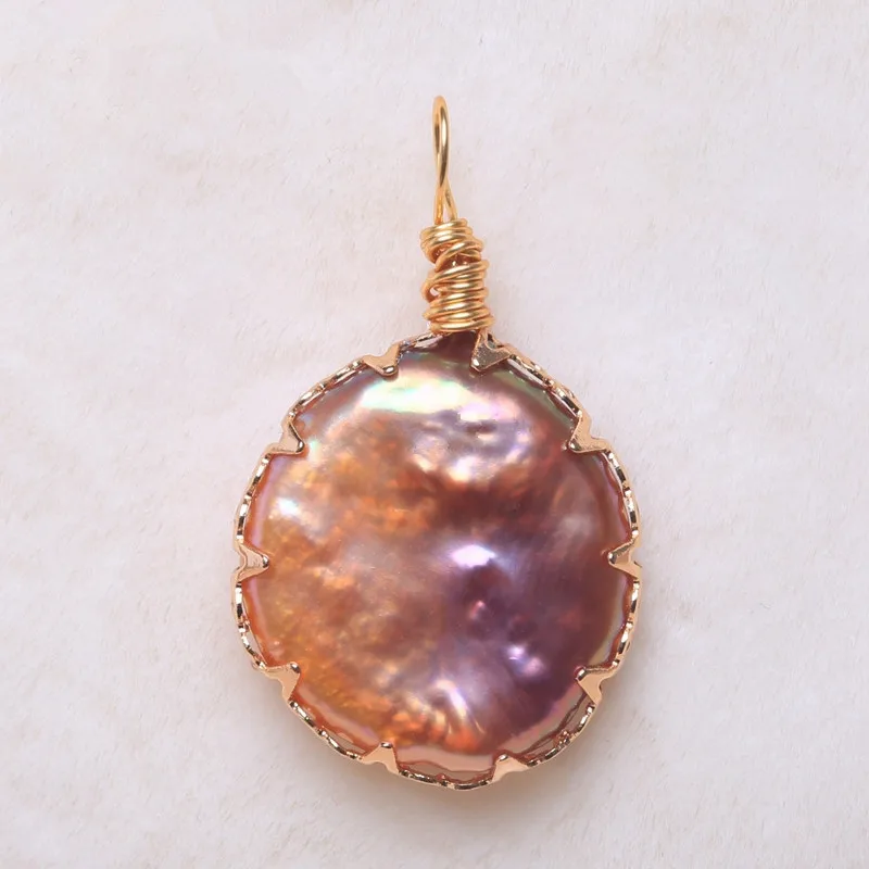 Baroqueonly натуральная королевская монета жемчужина с золотым объемным серебром 925