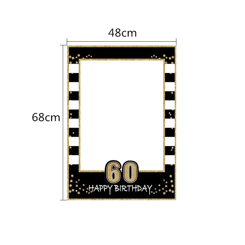 Chicinlife 1 шт. Фотофон Happy 30th 40th 50th 60th с рамкой реквизит для взрослых на день рождения