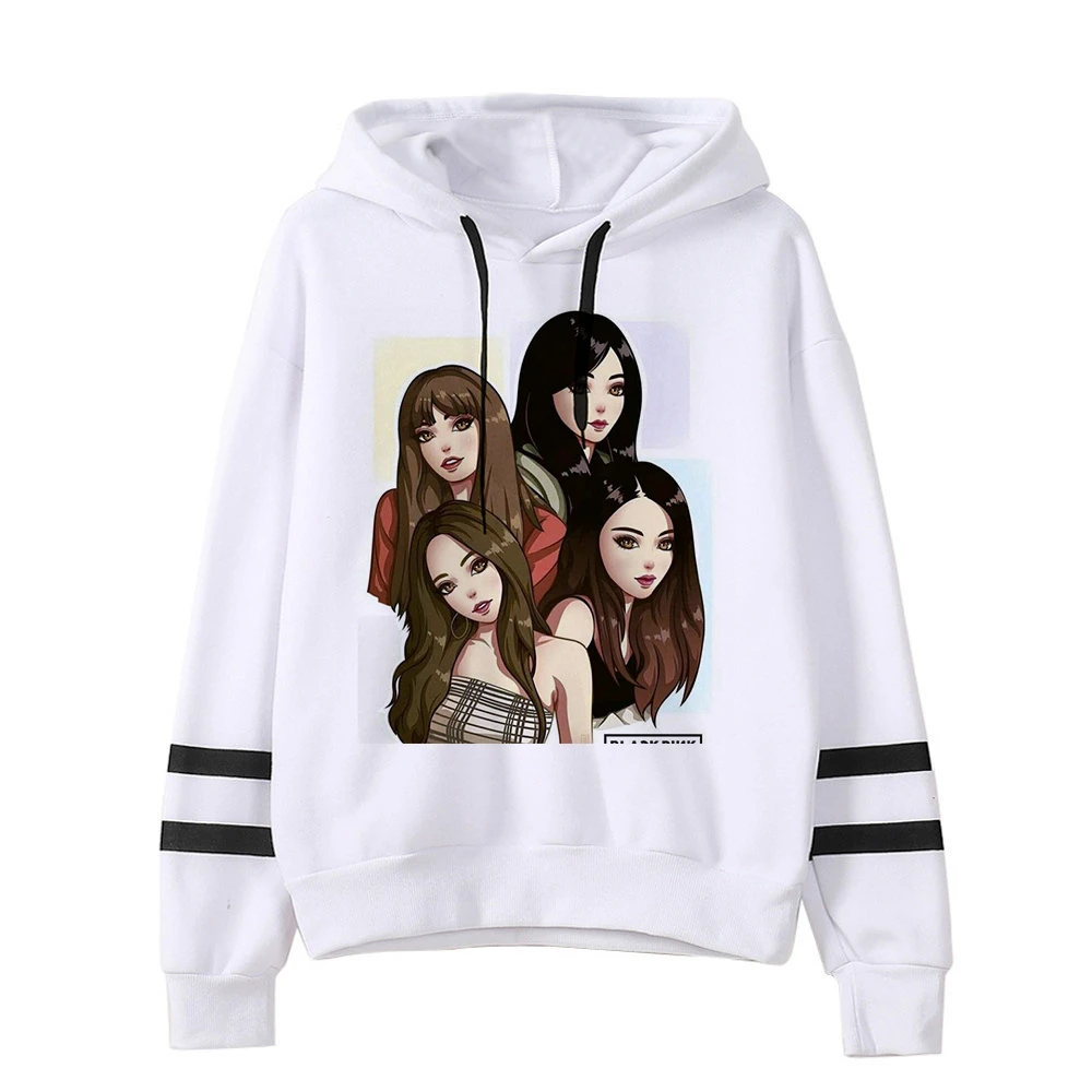 Blackpink Kill This Love Harajuku Толстовка для женщин Ullzang Jennie Rose Lisa Jisoo толстовка с героями мультфильмов осенне-зимняя теплая Женская толстовка с капюшоном - Цвет: 7