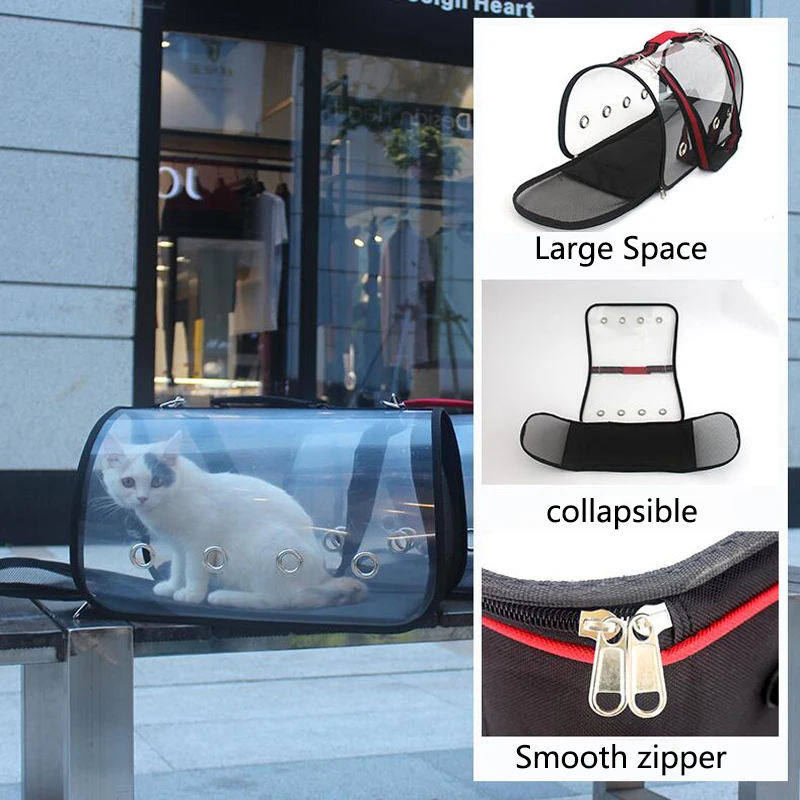 

Сумка-мессенджер для домашних животных, портативная прозрачная дорожная сумка для собак и кошек, Воздухопроницаемый мешок