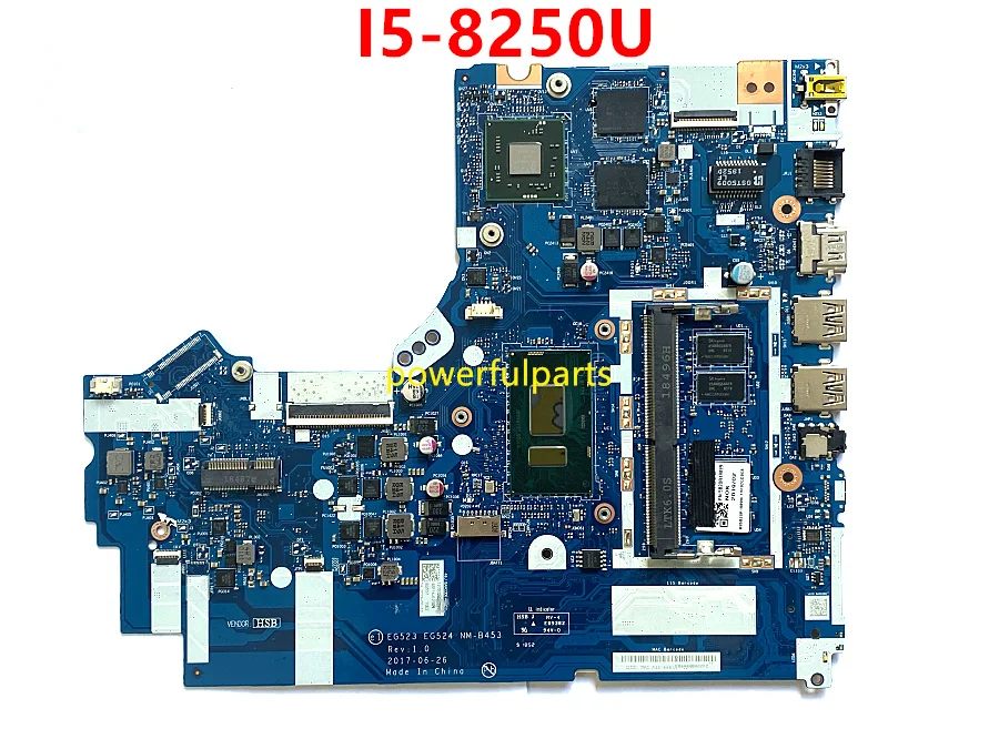 

100% рабочий для материнской платы ideapad 330-15IKB 330-17IKB со стандартным процессором FRU: 5B20R19899 EG523 EG524, системная плата