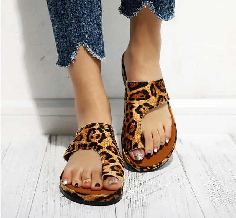 

Quality transportation Women Comfy Plain Shoes Flat Platform Ladies Casual Big Toe Foot Correction Sandals Beach slippers