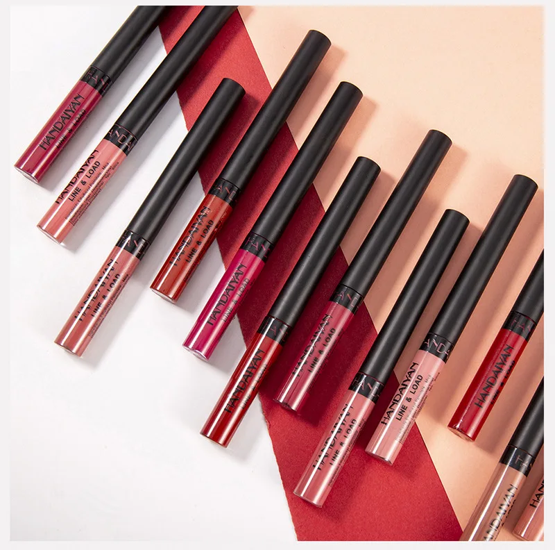 Лидер продаж 2019 матовый блеск для губ бархатный подводка водостойкая стойкая