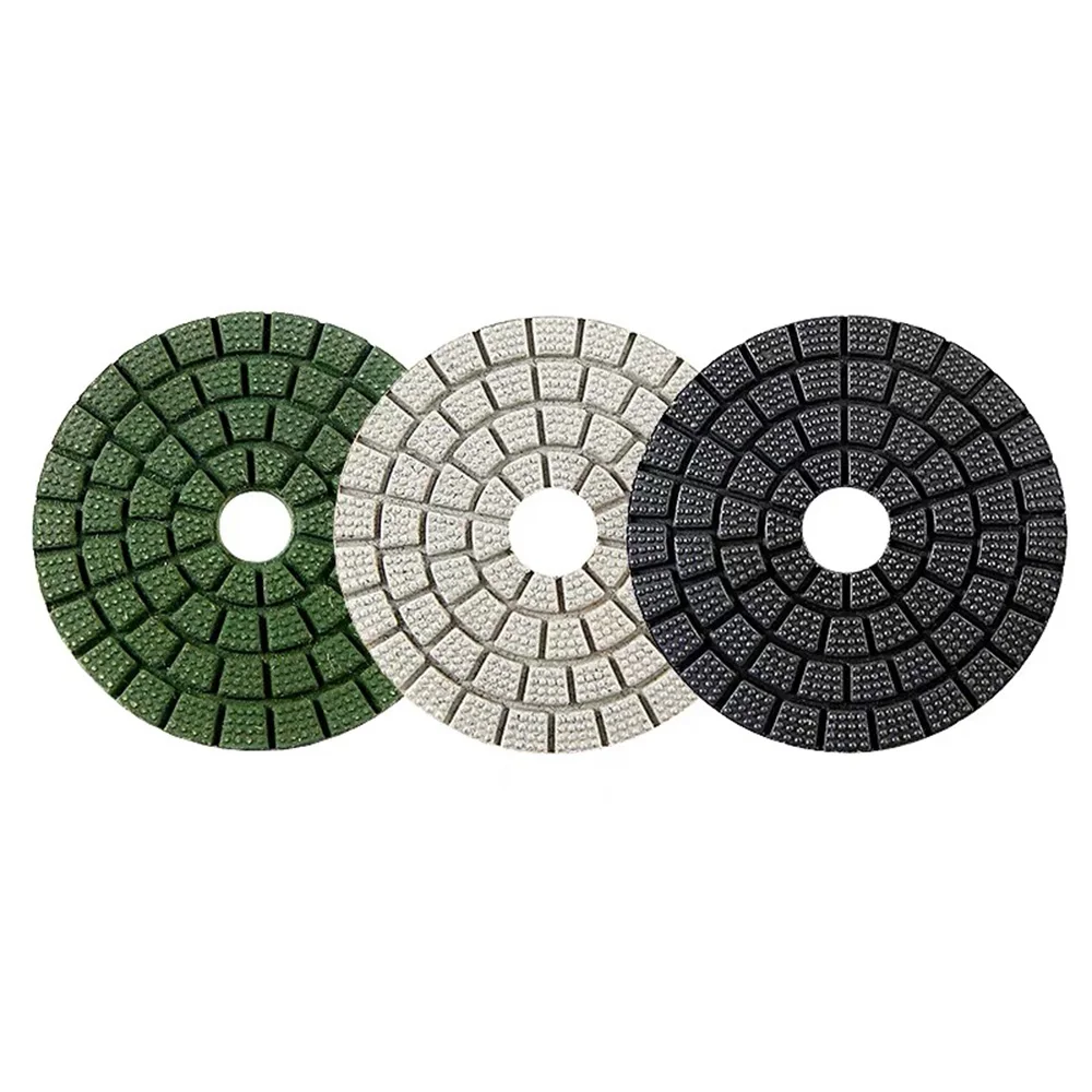3PCS/Set 4 Inch 100mm Buff Wet Grinding Pad Disc Abrasive Tool Of Buffing Durable Pad For Floor Stone