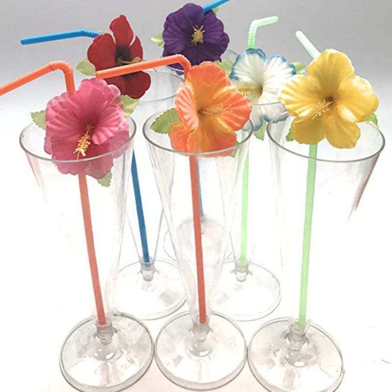 Цветок трубочки с искусственными цветами тропический Гавайи вечерние