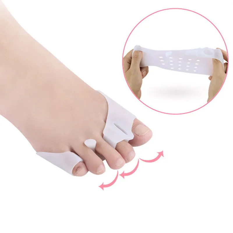 1 пара Силиконовый сепаратор для пальцев Ноги Уход за ногами инструмент Bunion шина