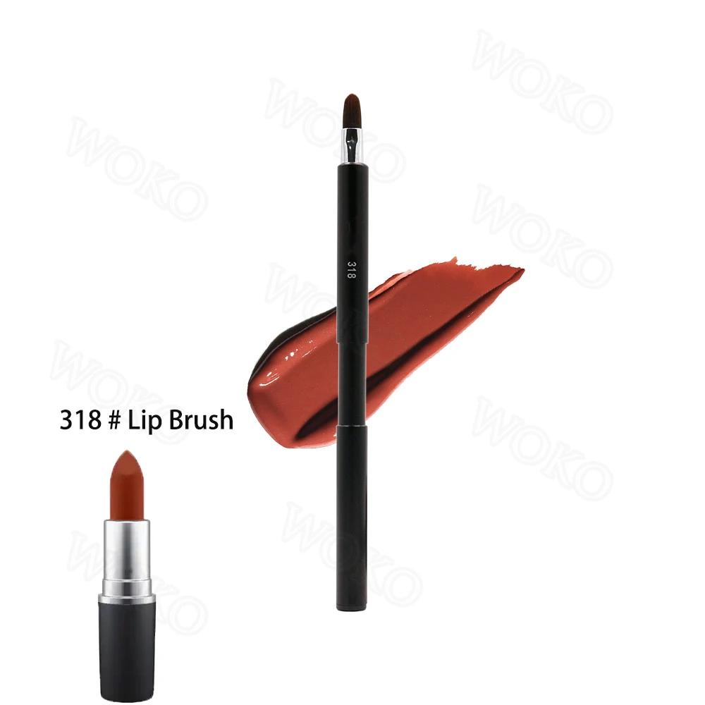 

318 # Retractable Lip Brush Lip Liner Brush Lip Brush Portable Lipgloss Brush Lip Makeup Brushes