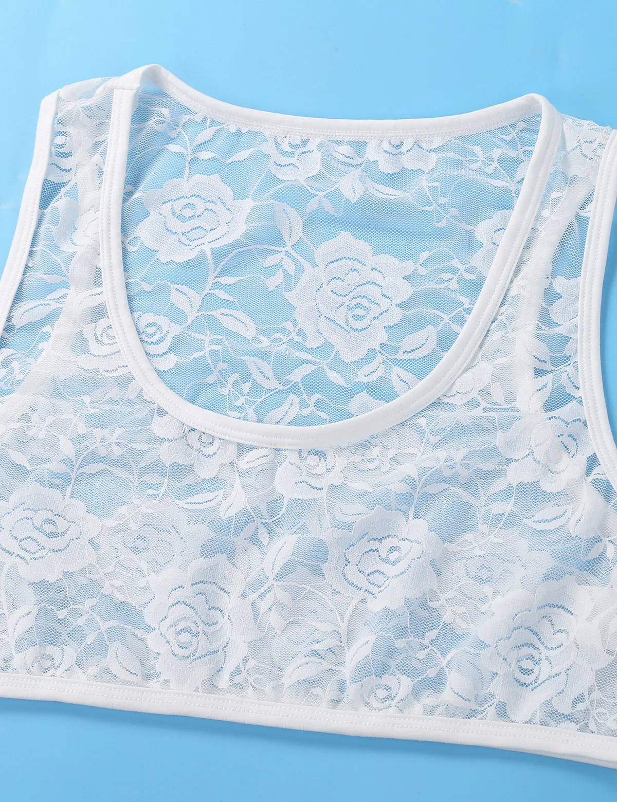 Женское нижнее белье для свадебных торжеств топ с цветочным кружевом короткий