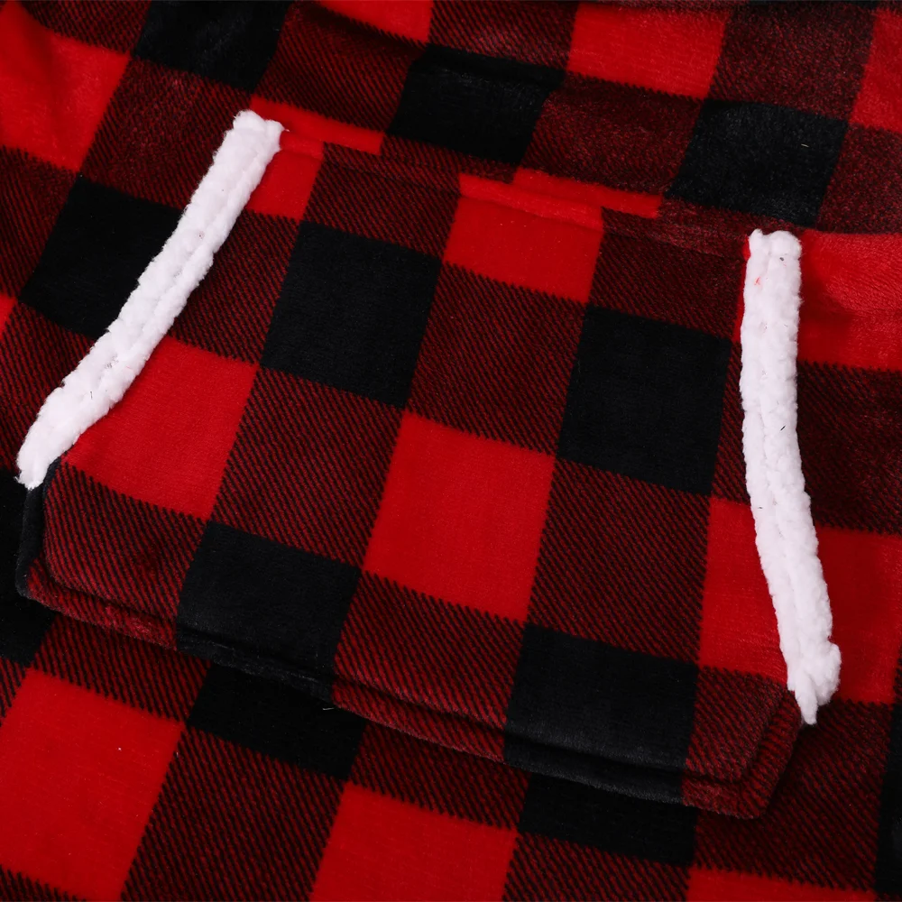 Sudadera con capucha de microfibra para mujer, manta de invierno de gran tama&ntilde;o, suave, c&aacute;lida y gruesa, jersey de felpa, bata, manta de lana, mantas para vestir-5