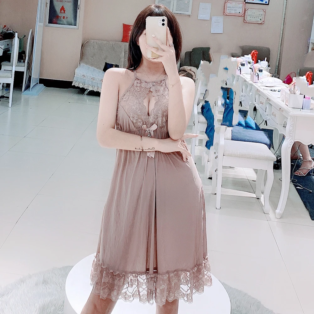 Размера плюс Для женщин пижамный комплект женского белья сексуальное кружево