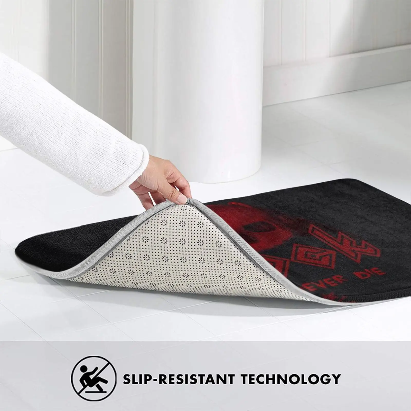 

Rock Its Never Die Mat Rug Carpet Anti-Slip Floor Mats Bedroom Rock Music Rocker Metal Hard Rock Heavy Metal Rock Fan Metal Fan