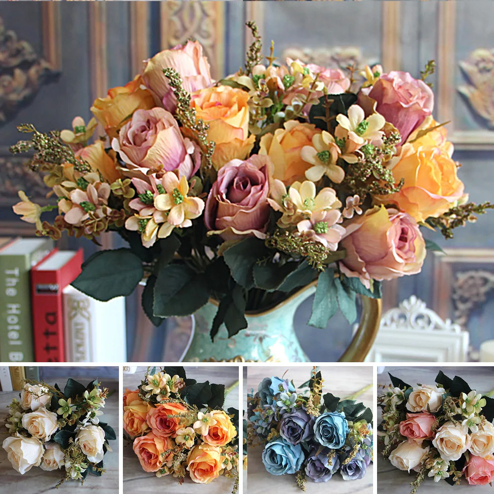 Искусственные цветы Эрл Роза дворец восхитительный молочно белый