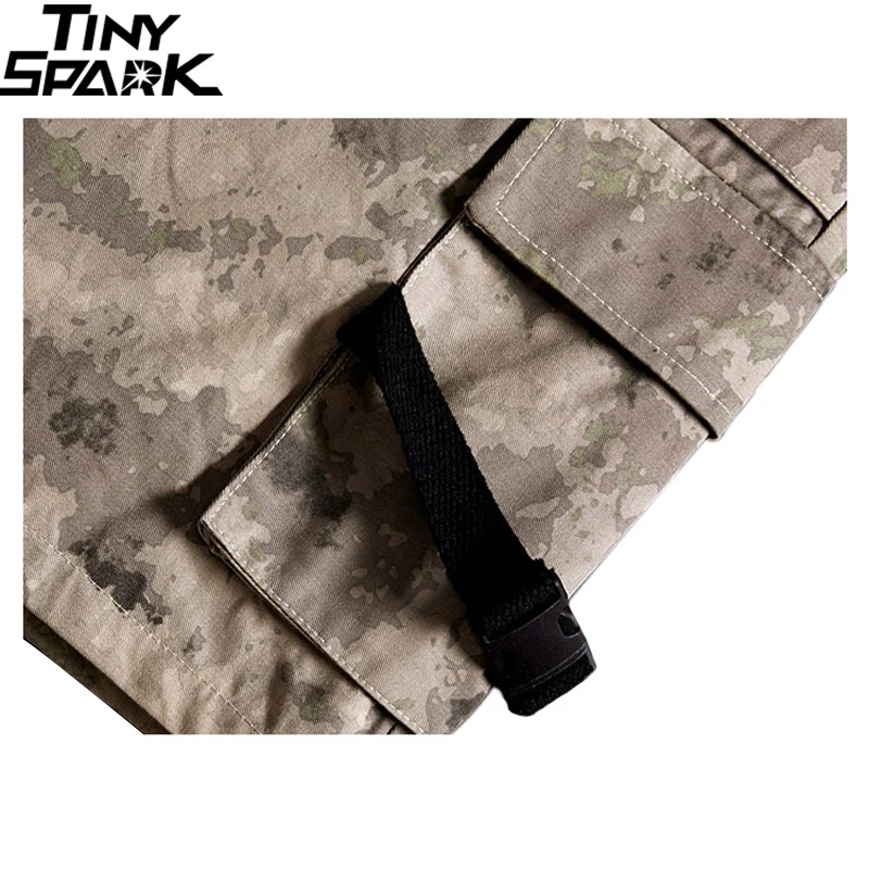 Лето 2019 мужские шорты Харадзюку хип хоп Карго короткие камуфляжная уличная