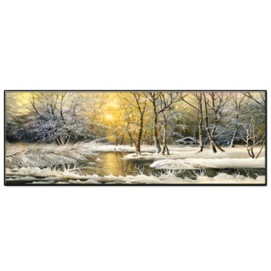 

5D алмазная живопись, природный лед и снег, пейзаж, полная Алмазная вышивка, мозаика, вышивка из бисера, стразы, искусство A1011