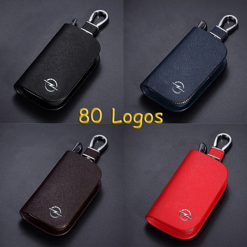 

2021 Leather Car Key Cover case with logo For Benz BMW Nissan MINI Fiat VW Skoda Lexus Genesis Audi Maserati Dodge Infiniti etc.