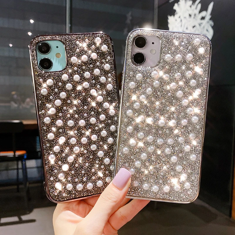 Блестящие жемчужные чехлы для телефонов Huawei P30 P40 P20 Lite Pro P10 P9 Honor Mate 10 чехол задняя