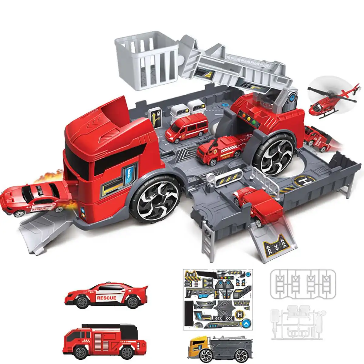 Черный 1/24 автомобиль Инженерная машина игрушка «пожарная машина» Автомобиль инерционный пожарный грузовик автомобиль мальчики игрушки для детей подарок - Цвет: Черный