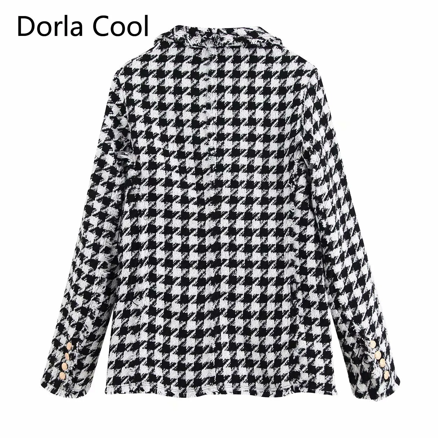 New 2020 Spring Women Plaid Blazers High Street Designer Europe Lady's Office Wear Coats Double Breasted Chic Outerwear Clothing | Женская