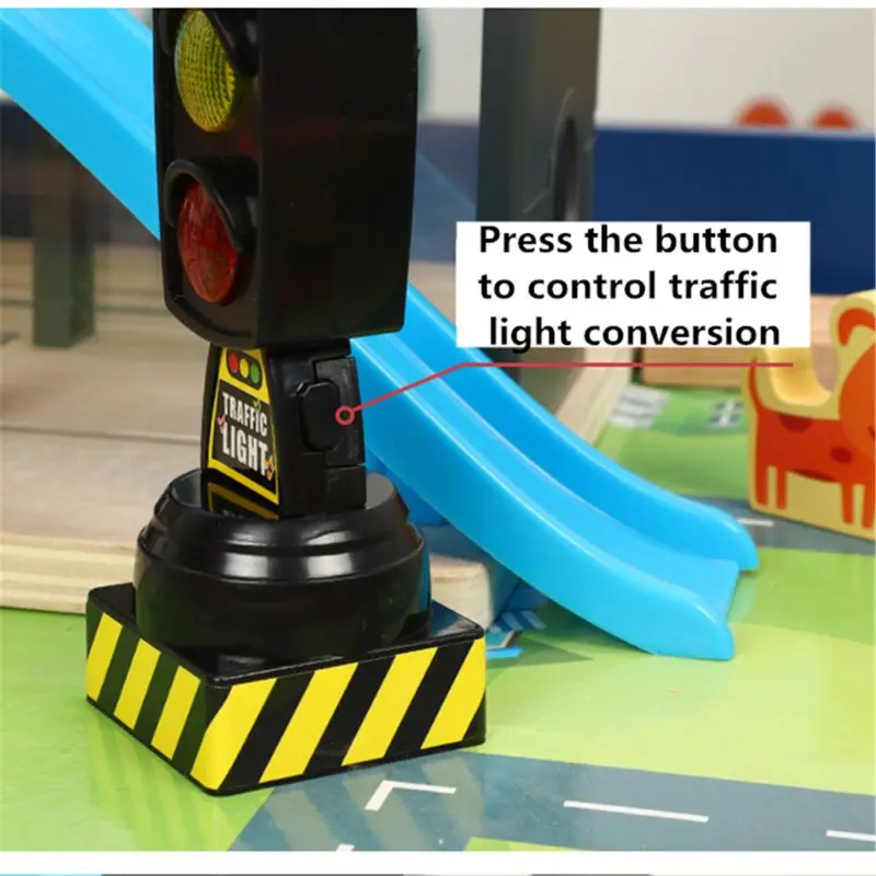 

Singing Traffic Light Toy Traffic Signal Model Road Sign Suitable For Brio Train Early Education Toys Birthday Perfect Gift