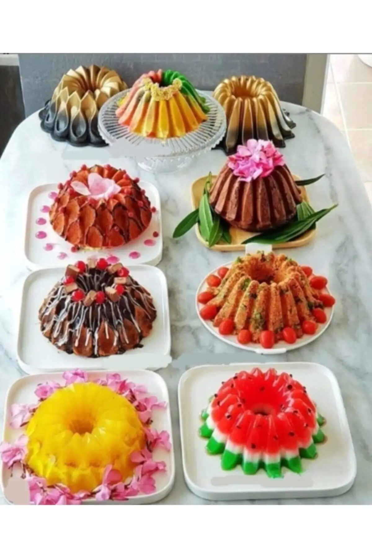 

Star Drop Titanium Plated Casting Cake Mold Red Gold Color Oven Container Kitchen Supplies Fireproof Non-Stick High Performance