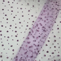 french glitter tulle mesh purple sequin lace fabric swiss dry voile material for sewing craftsbarbie dolls dresswomen skirts