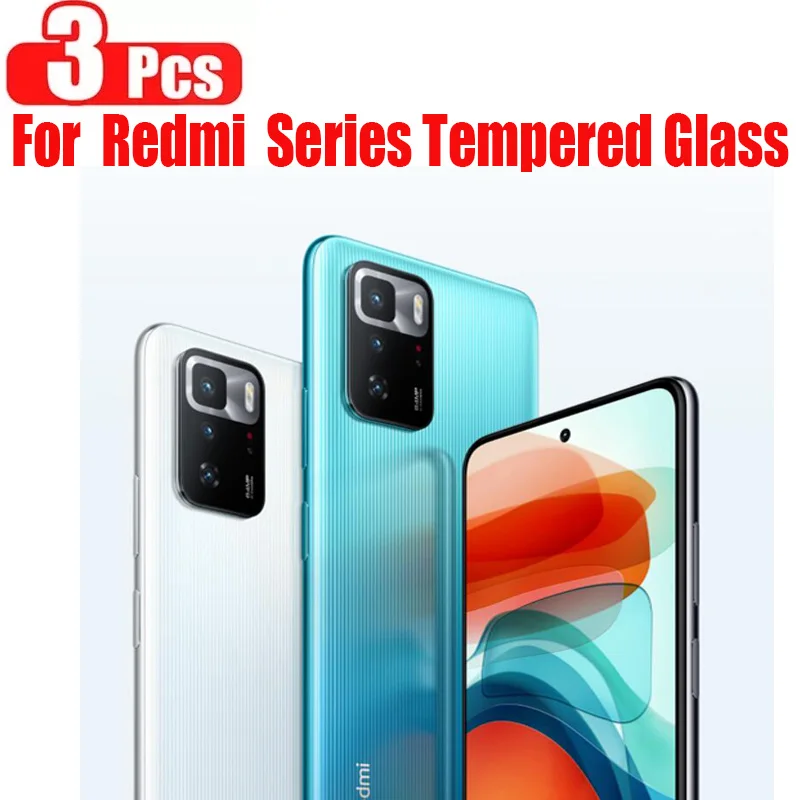 

9H 3 uds Cristal de protección para Xiaomi Redmi Nota 10 9 8 7 Pro templado Protector de pantalla Redmi 9 8 7 6 K40 K30 K20 10X